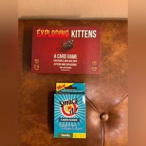 Exploding Kittens Card Game and Smack It Card Game